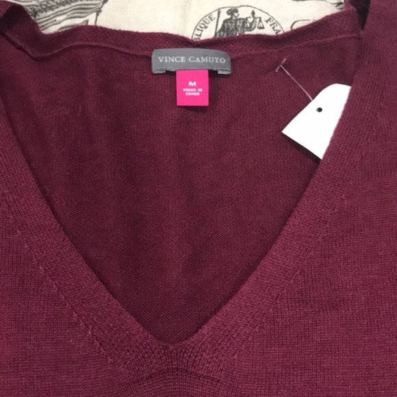 Vince Camuto V-Neck Ribbed Sweater - Picture 3 of 4